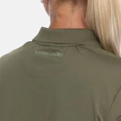 Bogeys & Birdies Pikétröjor Dam-W Tech Hidden Buttons Leaf Clover Green