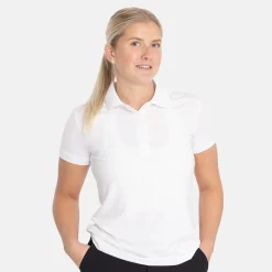 Bogeys & Birdies Pikétröjor Dam-W Tech Hidden Buttons Vit White