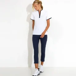 Abacus Pikétröjor Dam-W Turnberry Vit 193-White-Navy