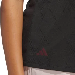 Adidas Pikétröjor Dam-W Ultimate Diamond Jacquard Polo Shirt Svart Black