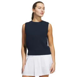 Adidas Tröjor Dam-W Ultimate Knit Tour Vest Blå CollegiateNavy