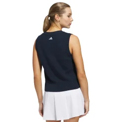 Adidas Tröjor Dam-W Ultimate Knit Tour Vest Blå CollegiateNavy