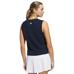 Adidas Tröjor Dam-W Ultimate Knit Tour Vest Blå CollegiateNavy