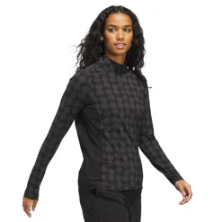 Adidas Tröjor Dam-W Ultimate Print Qtr Z Svart Black