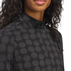 Adidas Tröjor Dam-W Ultimate Print Qtr Z Svart Black