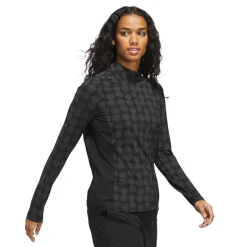 Adidas Tröjor Dam-W Ultimate Print Qtr Z Svart Black