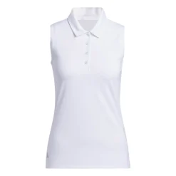 Adidas Pikétröjor Dam-W Ultimate Solid Sleeveless Polo Shirt Vit White