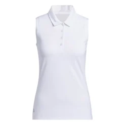 Adidas Pikétröjor Dam-W Ultimate Solid Sleeveless Polo Shirt Vit White