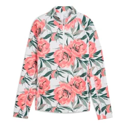 Puma Tröjor Dam-W You-V Beautiful Game 1/4 Zip White-Glow-Peach-Frost