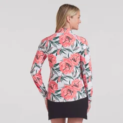 Puma Tröjor Dam-W You-V Beautiful Game 1/4 Zip White-Glow-Peach-Frost