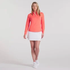 Puma Tröjor Dam-W You-V Solid 1/4 Zip Peach-Frost