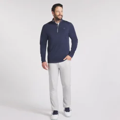 Puma Tröjor Herr-Waffle Fleece 1/4 Zip Deep Navy