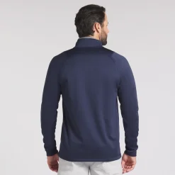Puma Tröjor Herr-Waffle Fleece 1/4 Zip Deep Navy