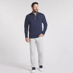 Puma Tröjor Herr-Waffle Fleece 1/4 Zip Deep Navy