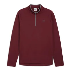 Puma Tröjor Herr-Waffle Fleece ¼ Zip Ruby-Shimmer