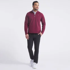Puma Tröjor Herr-Waffle Fleece ¼ Zip Ruby-Shimmer