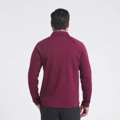 Puma Tröjor Herr-Waffle Fleece ¼ Zip Ruby-Shimmer