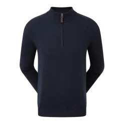 FootJoy Tröjor Herr-Wool Blend 1/2 Zip Blå Navy